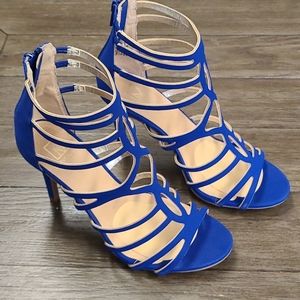 NEW Material Girl Indigo Blue Strappy Heels